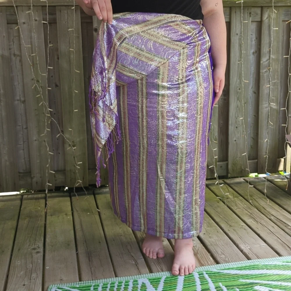 Purple And Gold Skirt - Picture 3 of 7